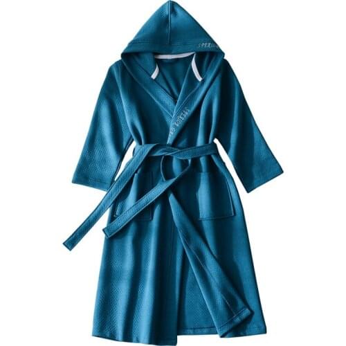 Winter Hooded Robe Sleepwear Dressing-Gown Bathrobe Women Long Thick Warm Hooded Robe Cotton Kimono Bath Robe Dressing Gowns