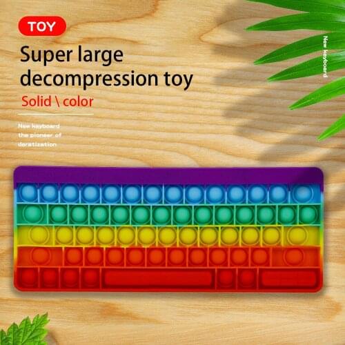 Fingertip Toys Large Bubble Music Silicone Keyboard Decompression Toy Children Desktop Toys Child Toy Fun Toy