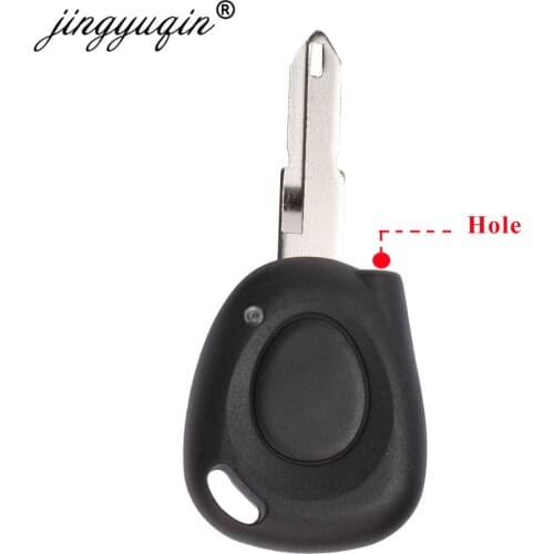 Jingyuqin 10pcs/lot 1 Button Key Shell fit for RENAULT Megane Clio Scenic IR Remote Case Fob Replacement