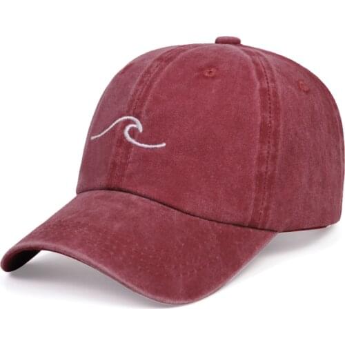 Summer fashion hip hop hat wave embroidery Washed baseball cap men and women outdoor sports leisure sun hats snapback caps