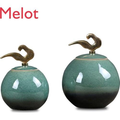 New Chinese Porcelain Tea Storage Jar Decoration-Home Living Room and Tea Room Coffee Table Soft Ornaments vintage bottle