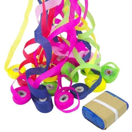 New Stage Magic 10 Pcs/lot Rainbow Multi Colored Paper Throw Coils Streamers Magic Tricks Party Magic Show Wedding Illusions Fun