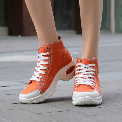 Spring/summer 2021 new plus size womens shoes air cushion casual sports shoes canvas shoes fashion casual rocking shoes
