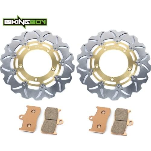 BIKINGBOY For Suzuki GSX 1300 / ABS B-King BK 08 09 K8 K9 Front Brake Discs Disks Rotors + Pads Motorcycle 310mm Stainless
