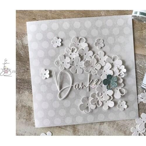 PP Craft metal cutting dies cut die mold German thank you letters Scarpbook paper craft knife mould blade punch stencils dies