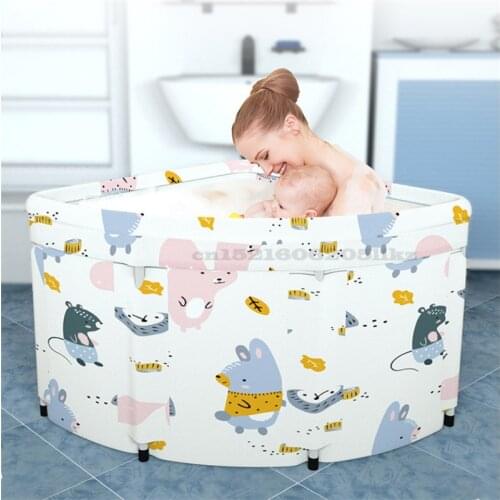 Portable Bathtub Corner Folding Bath Bucket Large Adult Tub Baby Swimming Pool Insulation Family Bathroom SPA Sauna Bath Tub