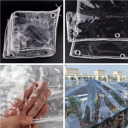 Custom 2pcs 2.2x2.3m 0.3mm Transparent Soft PVC Tarpaulin Balcony Bonsai Succulent Plant Waterproof Keep Warm Truck Canopys