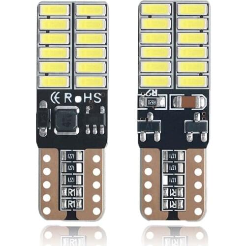 2Pcs T10 W5W 194 LED Bulb Canbus Auto Interior Parts For Car Light Accessories Clearance License Plate Dome Reading Lamp White