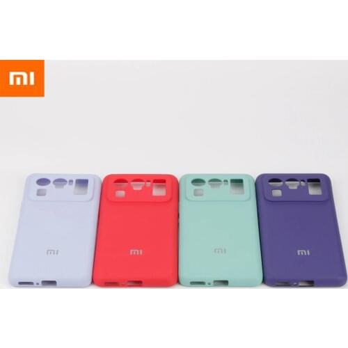 For Original Xiaomi Mi 11Ultra Silky Liquild Silicone Case Full Protective Back Cover Luxury Shockproof Shell