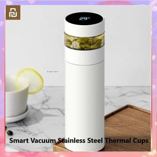 Mijia Smart Vacuum Stainless Steel Thermal Cups Portable Quange Thermos/Cold Cup Tea Mug Travel Tea Water Separation Bottle