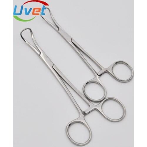 Uvet 10pcs Beauty equipment towel pliers pick up towel pliers 18cm stainless steel pickup cloth pliers Beauty equipment pliers
