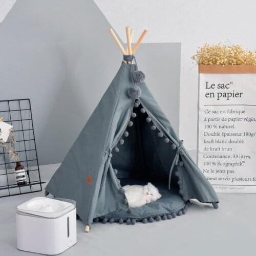 Teepee Tent Dog Teepee Four Seasons Pet Tent House Removable Washable Teepee Set For Small And Medium Dogs