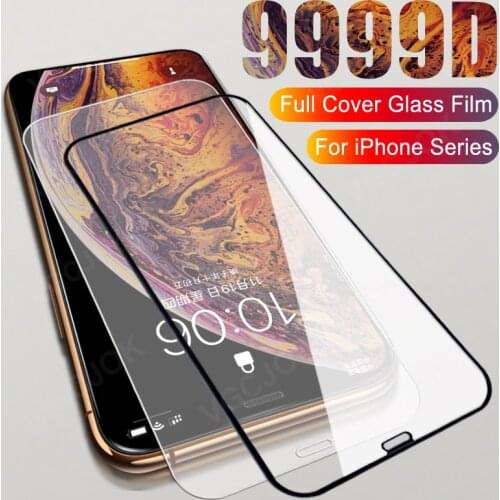 9999D Full Protection Glass For Apple iPhone 12 mini 11 Pro Max Tempered Screen Protector iPhone X XS XR XS Max Protective Film
