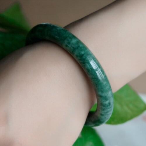 Green Jade Bangle Bracelet Natural Charm Fashion Chinese Gifts Women Jewelry Gemstone Amulet