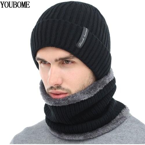 Winter Hats For Men Women Fashion Winter Skullies Beanies Knitted Hat Scarf Female Baggy Girls Warm Thicken Sport Caps Hats