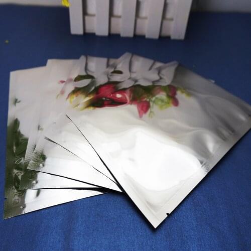 100 x Heat sealable Plain pocket 26X40CM Silver Plating Aluminum Foil plastic Bags, Aluminized Mylar packing flat Pouch hot seal