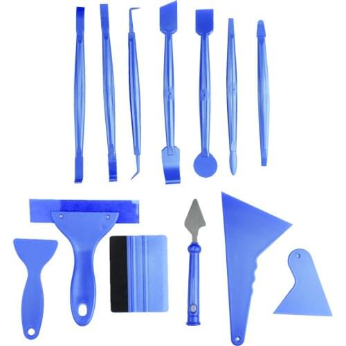 13pcs/set Car Vinyl Wrap Film Squeegee Scraper Tools Edge-closing Tool for Automobile Film Sticking Car Styling Auto Accessor