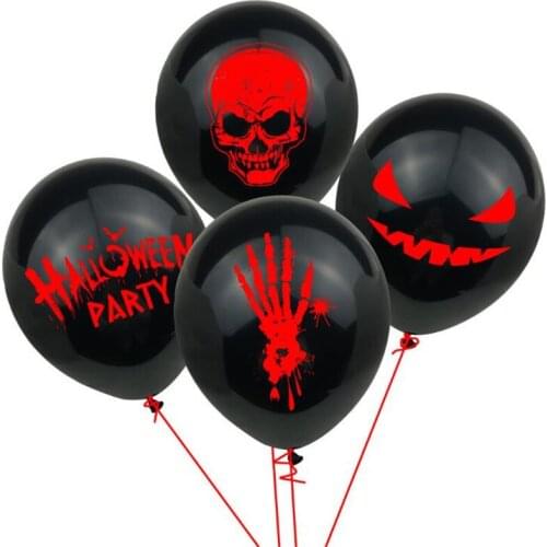 2021 Happy Halloween Pumpkin Ghost Spider Bat Skull Shape Latex Balloon Halloween Party Favor Helium Ball Decoration Supplies