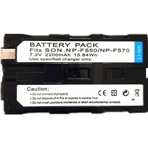 2200mAh NP-F550 NP F550 NP-F570 Battery For Sony CCD-RV100 CCD-RV200 CCD-SC5 CCD-SC6 CCD-SC55 CCD-SC65 CCD-TRV66 LED Video Light