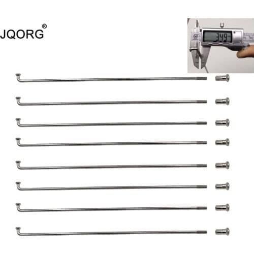 304 Stainless Steel Material Spokes For Motorcycle Wheel Diameter 3.5 mm J-bend Lighting Sliver Color Spokes For Motocross Parts