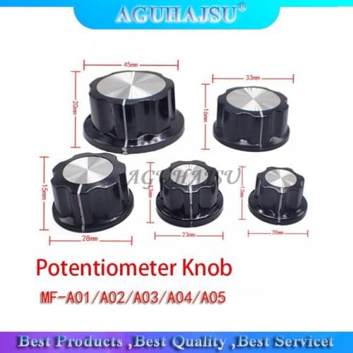 5Pcs MF-A01 MF-A02 MF-A03 MF-A04 MF-A05 Potentiometer Knob WH118/WX050 Rotary Switch Electronic 6mm