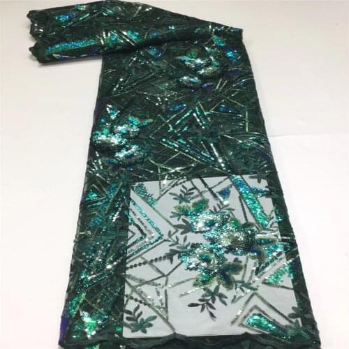 African Sequins Lace Fabrics 2021 High Quality Lace French Lace Fabric Nigerian Tulle Lace Fabrics For Wedding Dress xc21-54