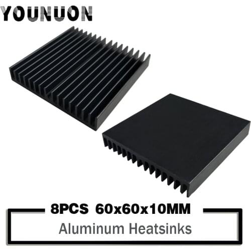 8PCS YOUNUON 60* 60*10mm Heat Sink DIY Cooler Aluminum Grille Shape Heatsink Chip for IC LED Power Transistor 60x60x10mm