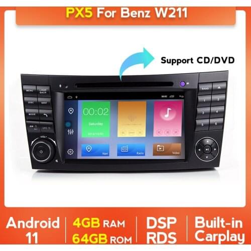 RDS 4+64G Android 11 Car DVD Player For Mercedes Benz E-class W211 E200 E220 E300 E350 E240 E270 CLS CLASS W219 Multimedia Radio