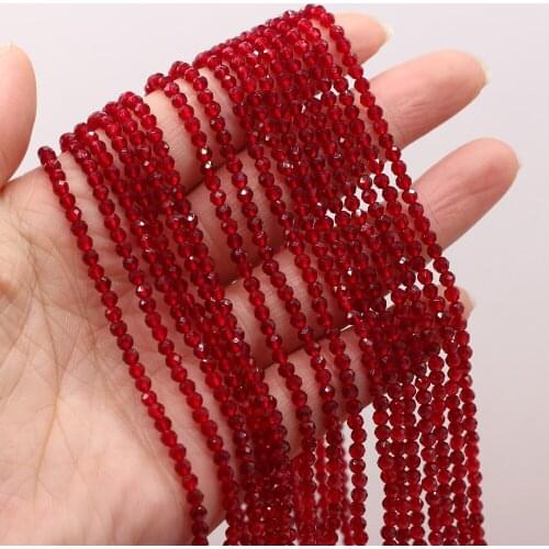 Natural Red Spinel Beads Healing Energy Gem Stone Small Faceted Loose Beads for DIY Bracelet Necklace Jewelry Making Findings