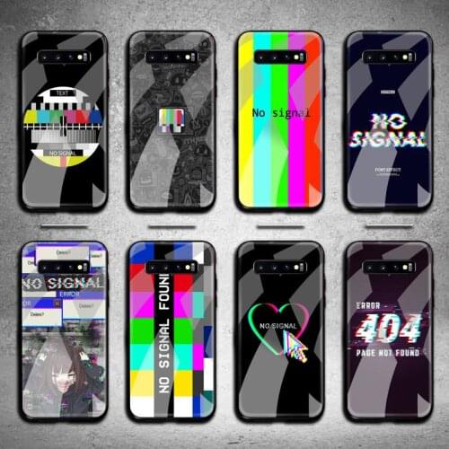 HOTCASHOP no signal Phone Case Tempered Glass For Samsung S20 Plus S7 S8 S9 S10 Plus Note 8 9 10 Plus