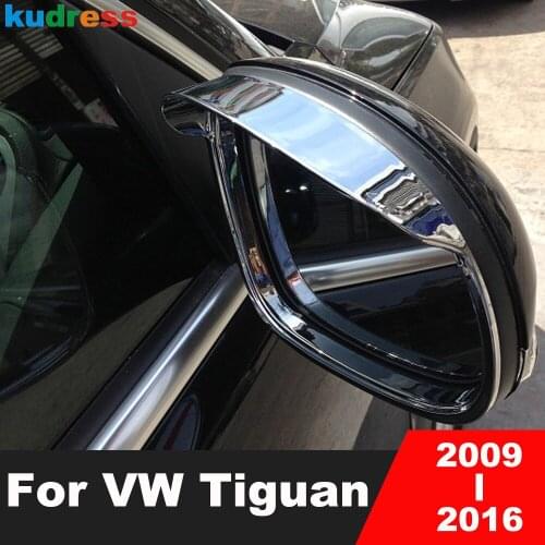 For Volkswagen Tiguan 2009-2016 US Model From 2009-2017 Chrome ABS Rear View Mirror Cover RearView Mirrors Rain Shield Visor