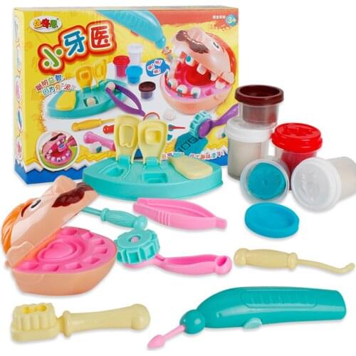 13Pcs/set Kids Pretend Play Squeeze Toy Dentist Check Teeth Model For Doctor Role Play Children Doll Toys For Kids Girl Boy Gift