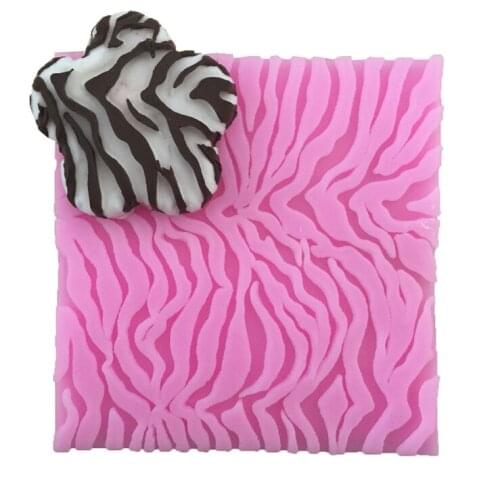 Fondant Tool Leopard Pattern Hollow Striped Cake Silicone Mold Textured Mat Dry Pace Shape M047