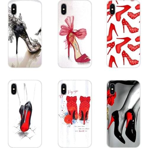 Red High Heel Shoes Accessories Phone Cases Covers For Samsung A10 A30 A40 A50 A60 A70 Galaxy S2 Note 2 3 Grand Core Prime
