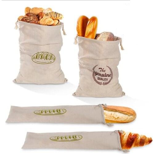Linen Bread Bags,Reusable Drawstring Bag For Loaf, Homemade Artisan Bread Storage Bag,Linen Bread Bags For Baguette