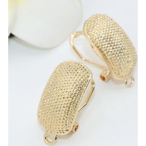 Fashion women stud earrings 12*22mm gold-color frost matte ear earring for weddings party gifts charms jewelry 1 pair B2832