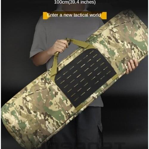 100cm Rifle Bag Soft Outdoor Tactical Carbine Cases Padded Gun Case Bag with Adjustable Sling, Multiple Pouches