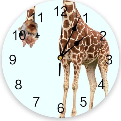 Animal Giraffe Probe 3D Wall Clock Modern Design Living Room Decoration Kitchen Clock Art Wall Watch Home Decor
