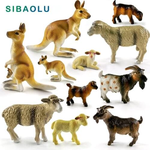 New sheep kangaroo koala pig chicken figurine Farm Animal Family model home decor miniature fairy garden decoration accessories