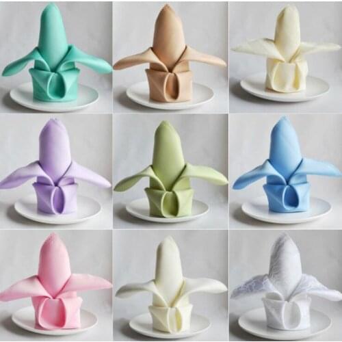 Wholesale 45*45cm polyester fabrics starred hotel mouth towel Restaurant napkin cloth Clean cup cloth