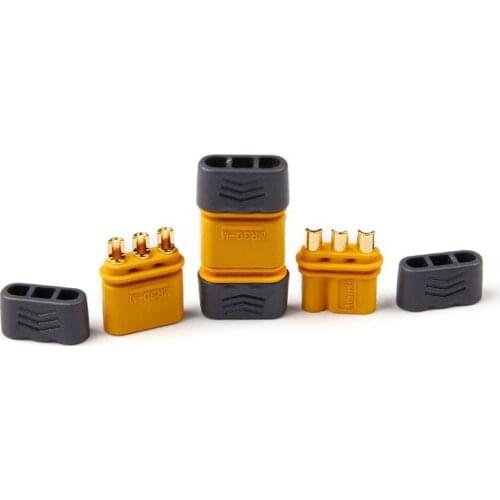 Original Amass MR30 Connector Plug with Sheath 2mm Banana Female Male for RC Airplane Helicopter Multirotor Drones DIY Parts