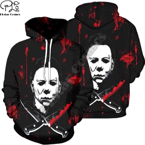 PLstar Cosmos Michael Myers Halloween 3D Printed Hoodies Sweatshirts Zip Hooded For Men And Women Casual Streetwear Style-M2