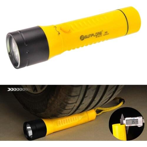 Portable Powerful Diving Flashlight Underwater Scuba Dive Torch Built-in Battery