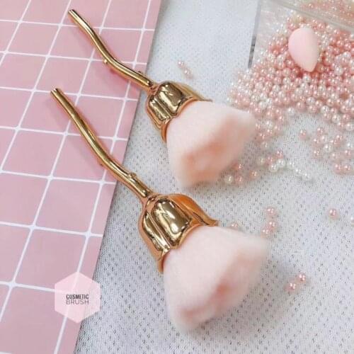 1pc Rose nail art dust brush Nail Glitter Remover UV Gel Powder Acrylic clean Brushes Manicure Tools
