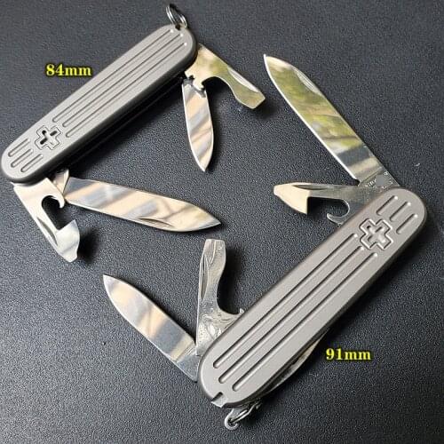EDC Titanium Alloy Scale Folding Knife Hollow Paper Cutting Art Blade Cutting Knife Unpacking Camping Pocket Survival Outdoor