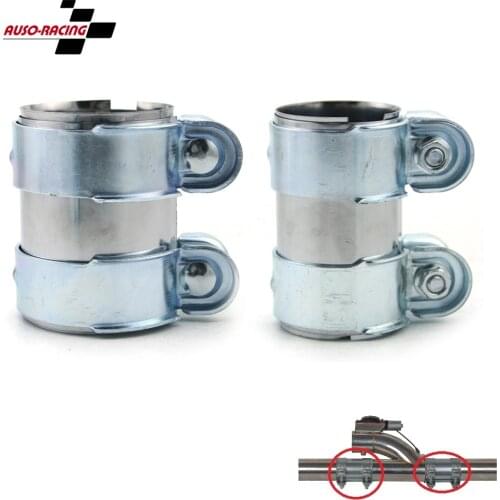 Fit For 2.0 Inch 2.5" Exhaust Tube Pipe Connector Joiner Sleeve Clamp Connector