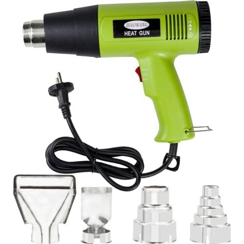 110V hot air heat shrink gun with nozzles temperature adjustable 220V 1600W EU AU US plug