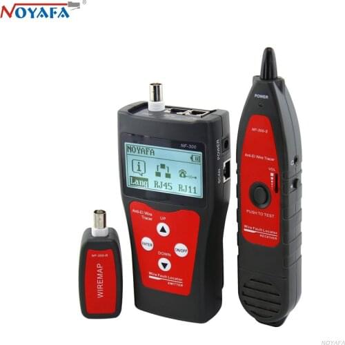 NOYAFA NF-300 LAN Cable Tester RJ45 Measure Cable Length Network Monitoring Tracker Wire Locate Anti-Interference Tone Tracer
