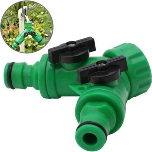 Garden Tap Y Connectors 2 Way Tap Irrigation Valve Splitter Garden Hose High Quality Adapter For Quick Coupling Connecting Tools