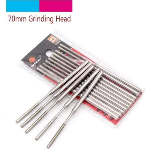 1/5pcs 1.5mm-8mm Cylinder Grinding Head Cutting Jade Glass Stone Ceramic Diamond CBN Point Bit Set Rotary Carving Tools